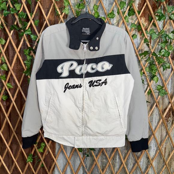 Vintage Y2K PACO jeans 90s embroider reversible windbreaker - Picture 1 of 6